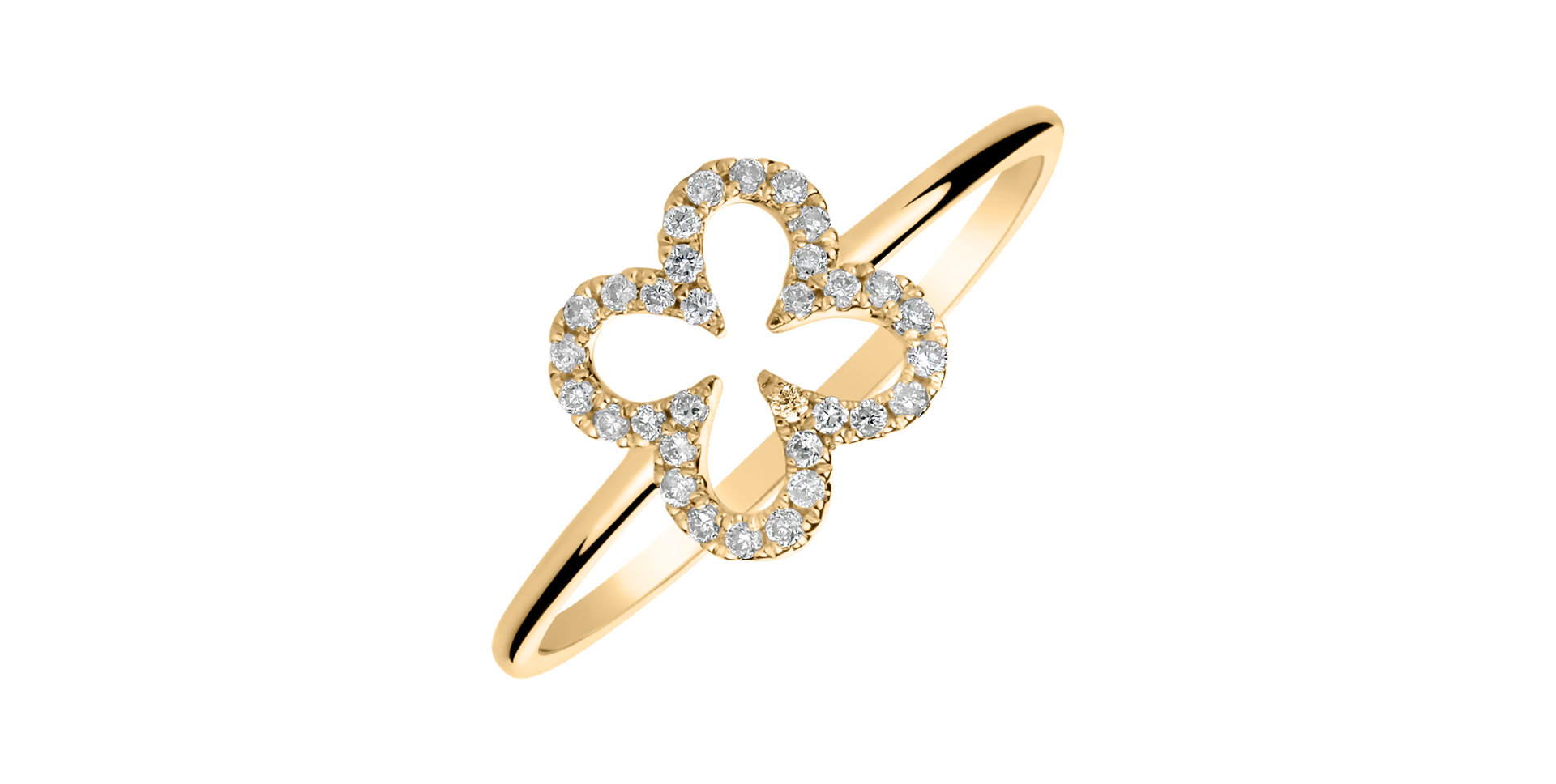 Prsteň s diamantmi Glamour