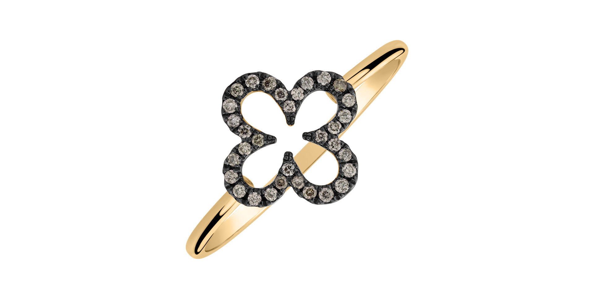 Prsteň s diamantmi Glittering Petals