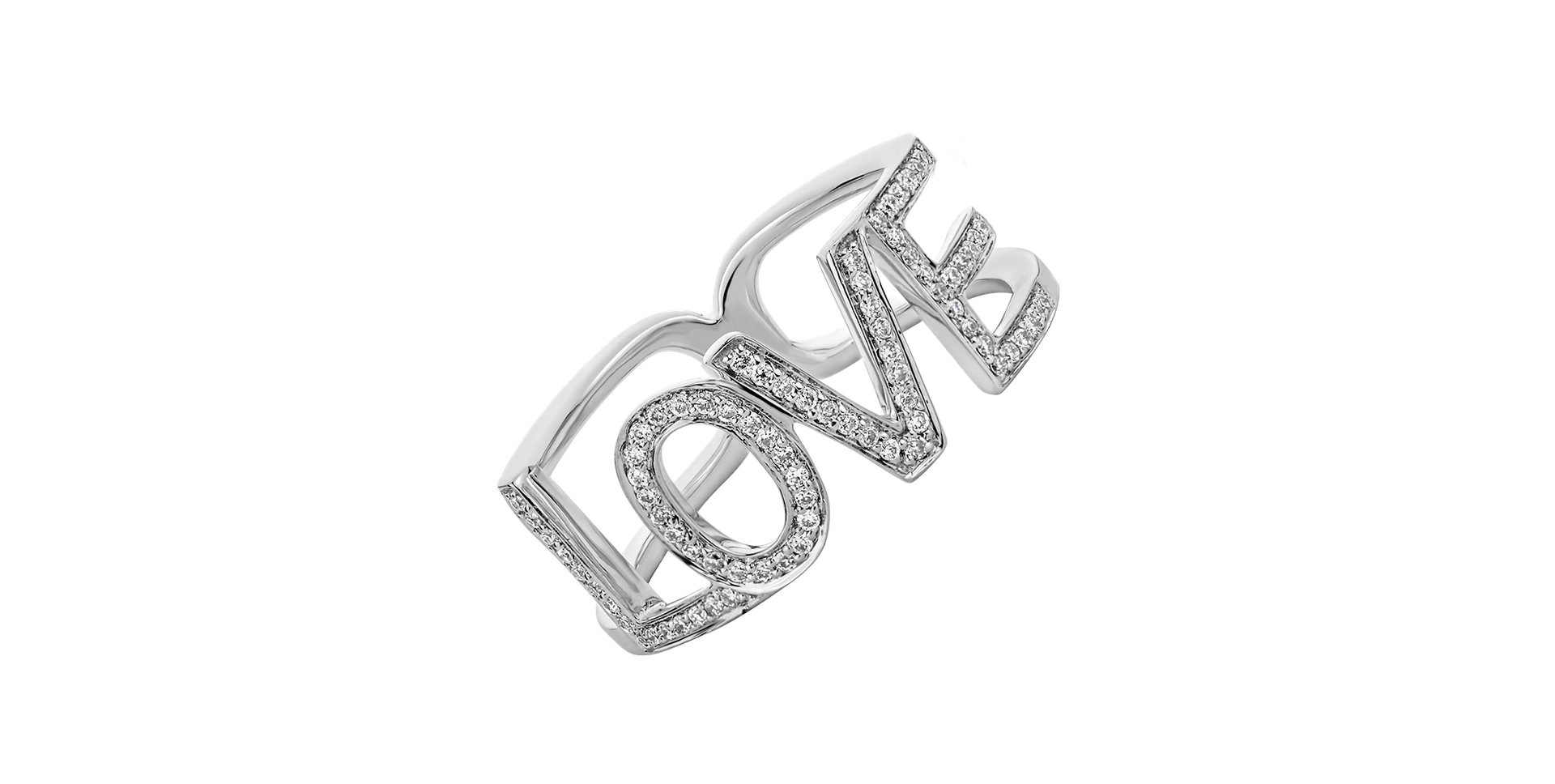 Prsteň s diamantmi Love