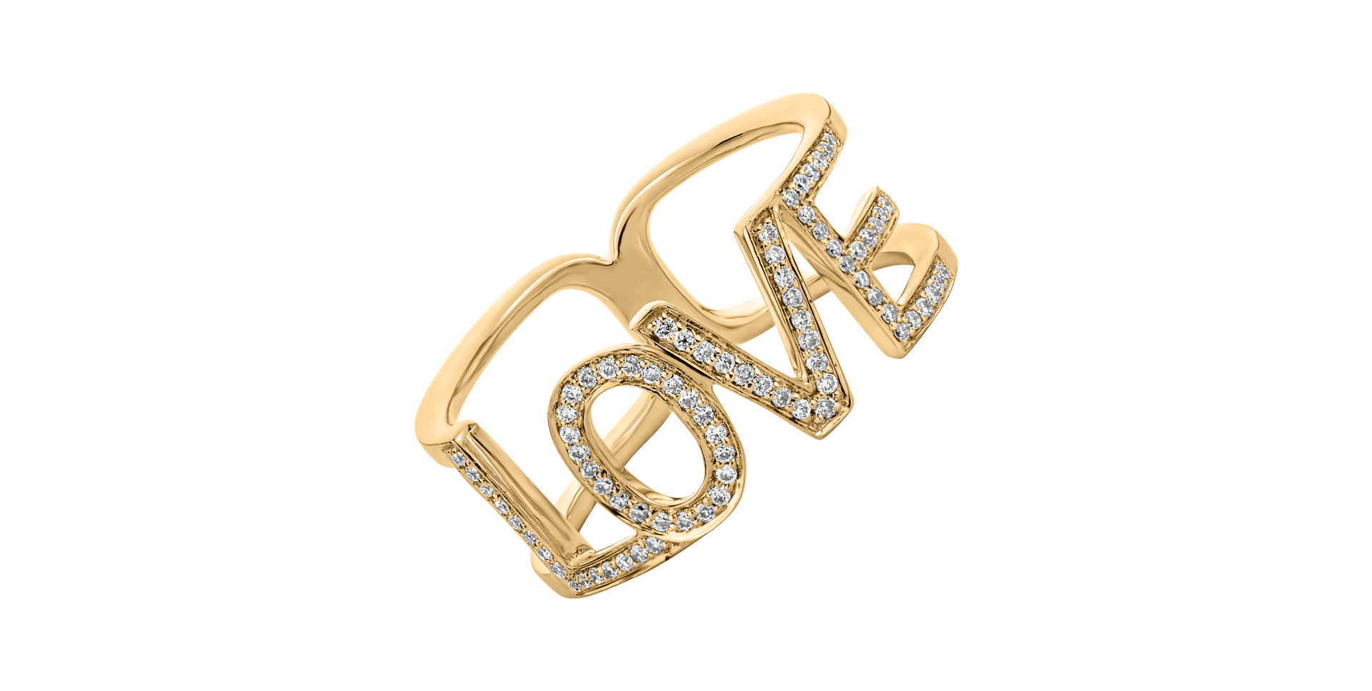 Prsteň s diamantmi Love