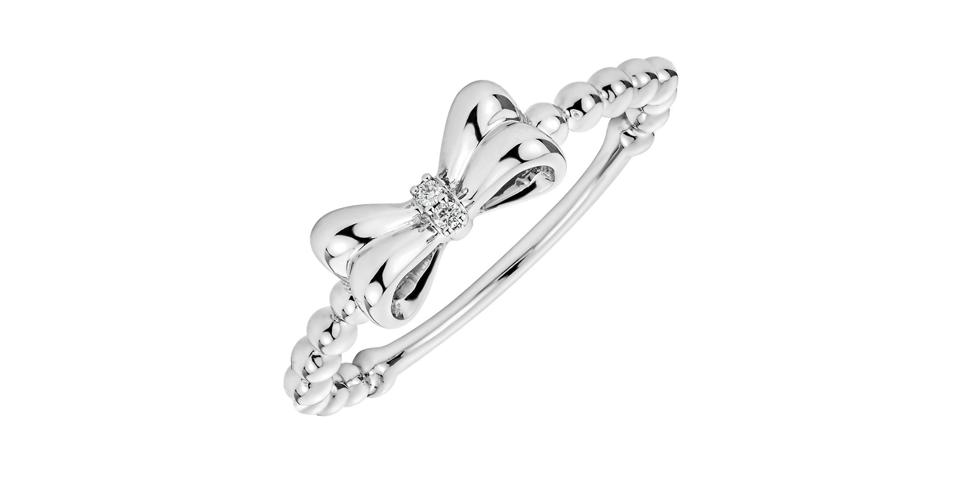 Prsteň s diamantmi Bow Knot