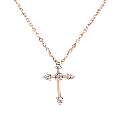 Náhrdelník s diamantmi Shiny Cross