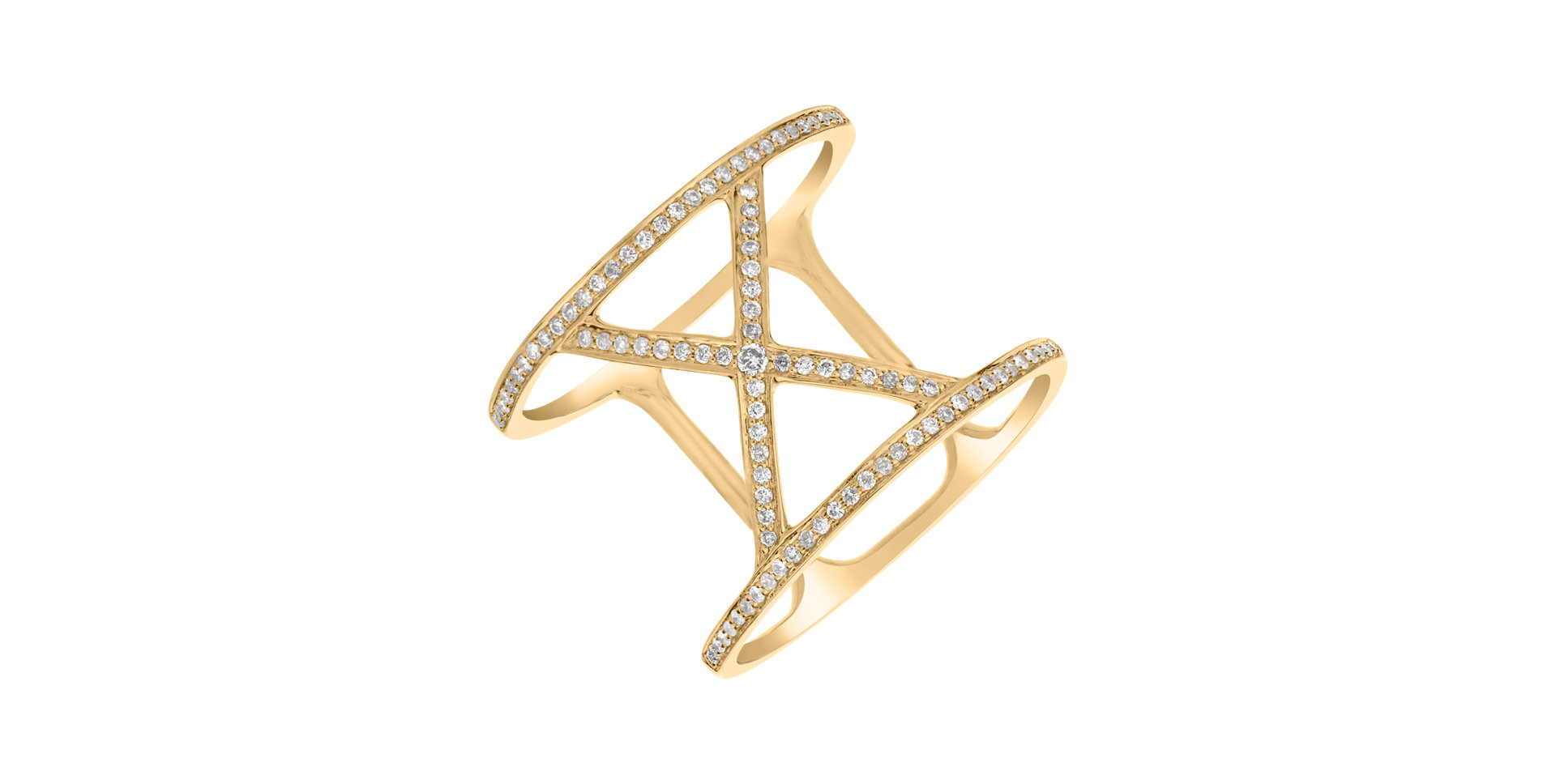 Prsteň s diamantmi Silent Hymn