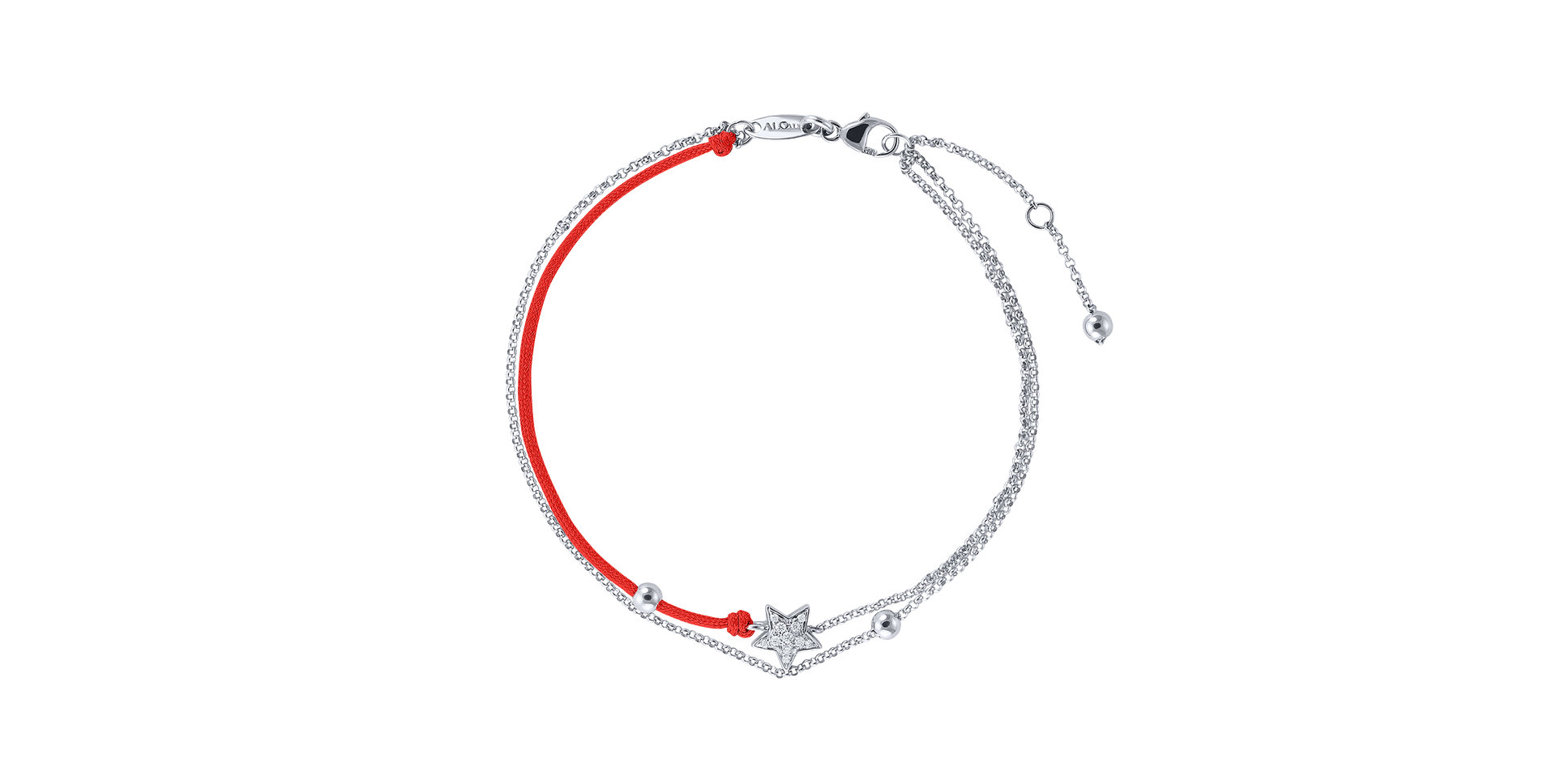 Diamantový náramok so šnúrkou Dream Message