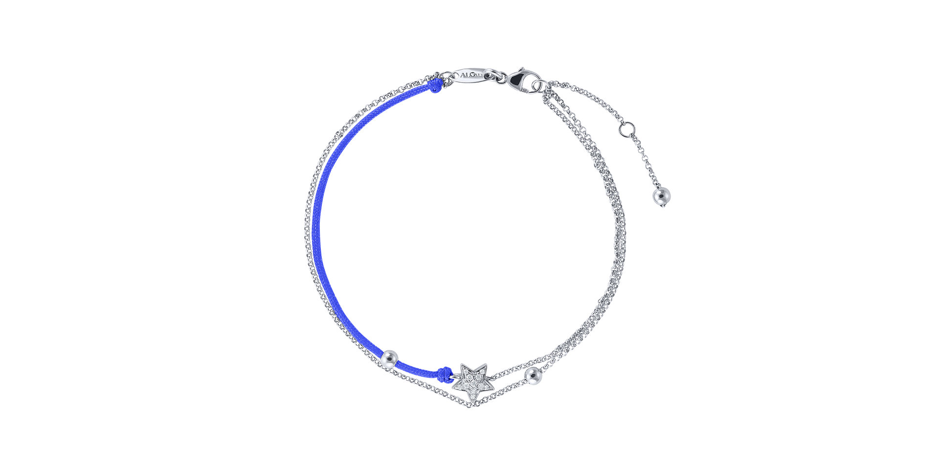 Diamantový náramok so šnúrkou Dream Message