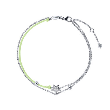 Diamantový náramok so šnúrkou Dream Message