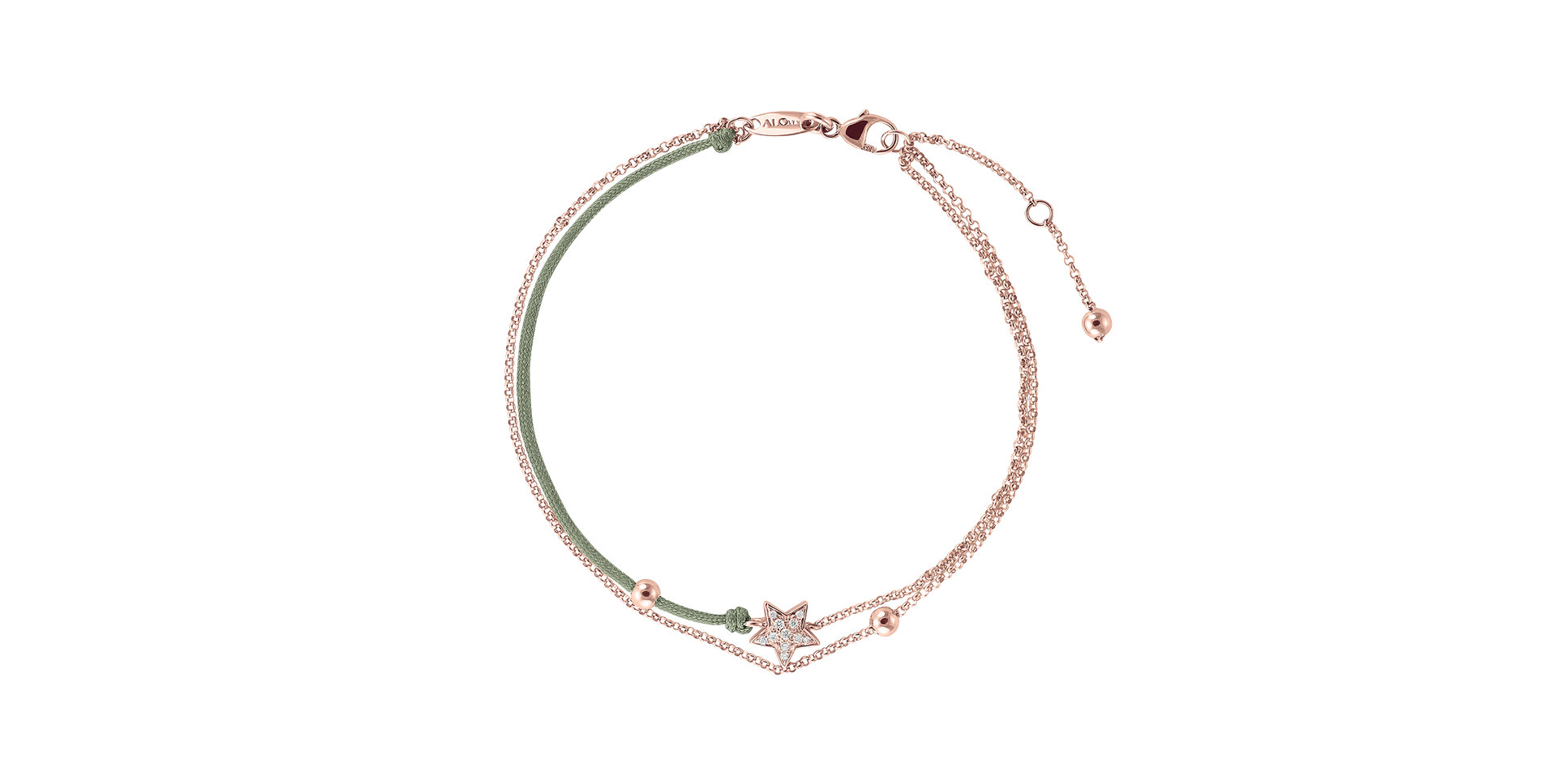 Diamantový náramok so šnúrkou Dream Message