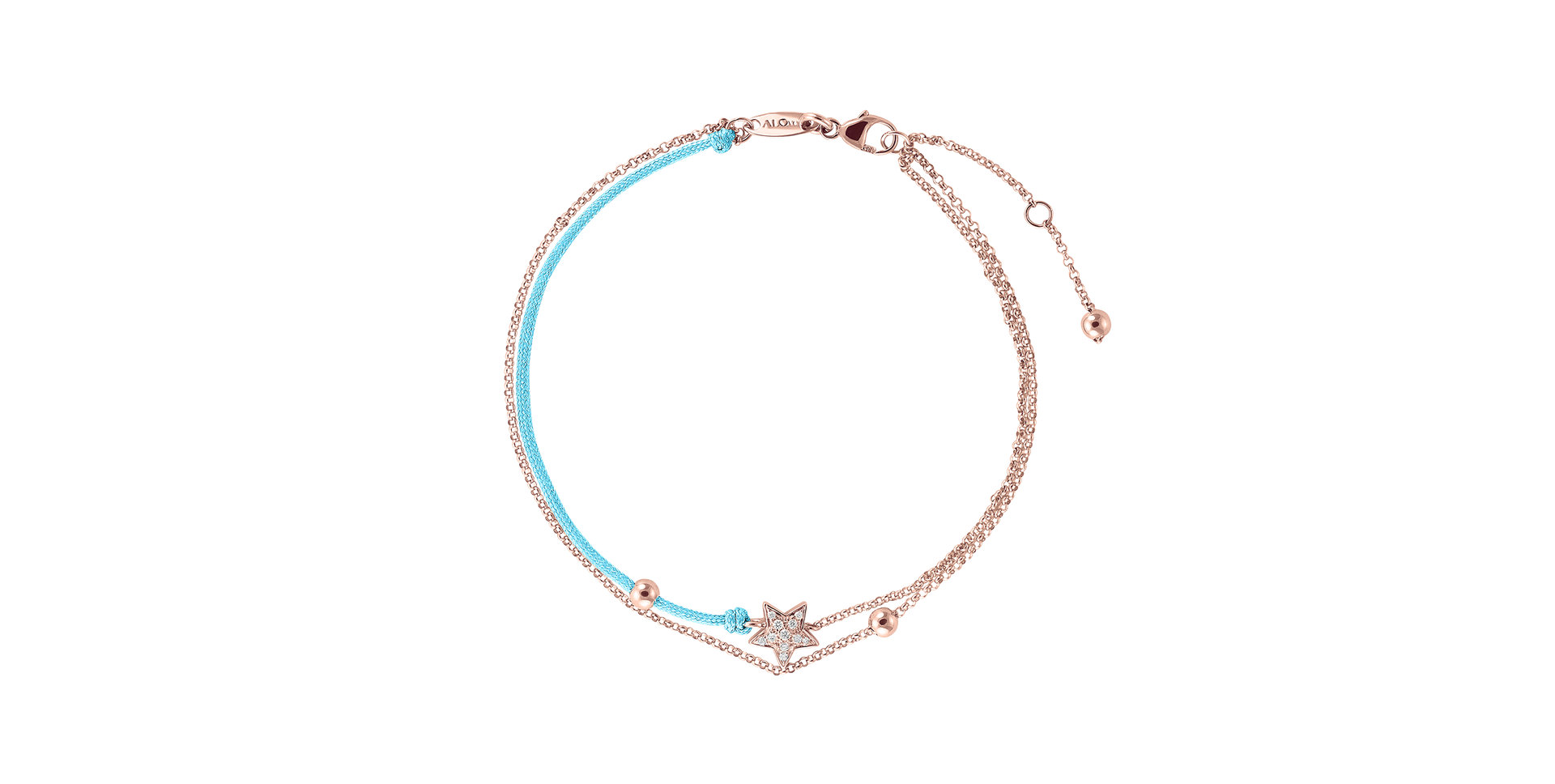 Diamantový náramok so šnúrkou Dream Message