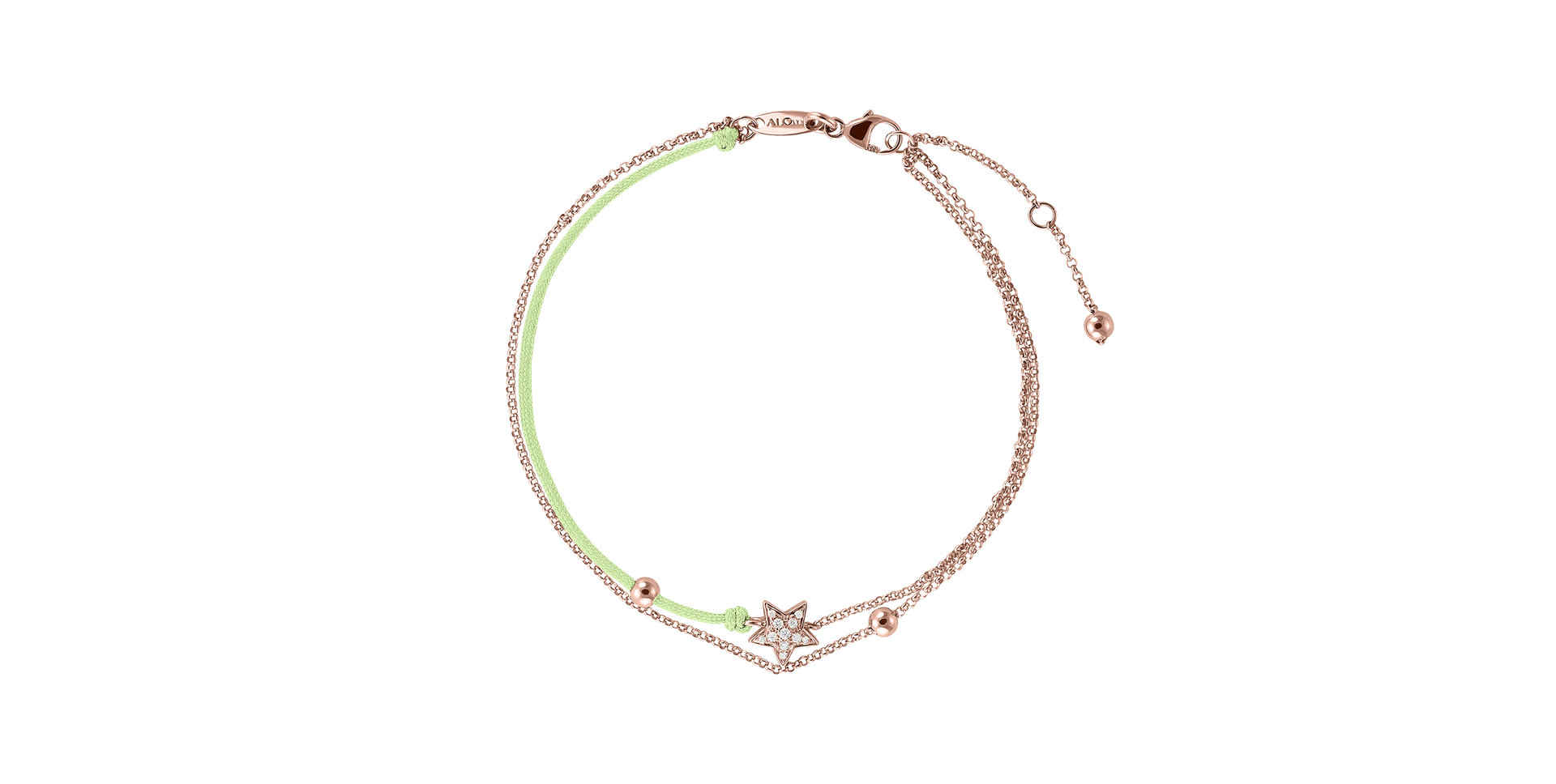 Diamantový náramok so šnúrkou Dream Message