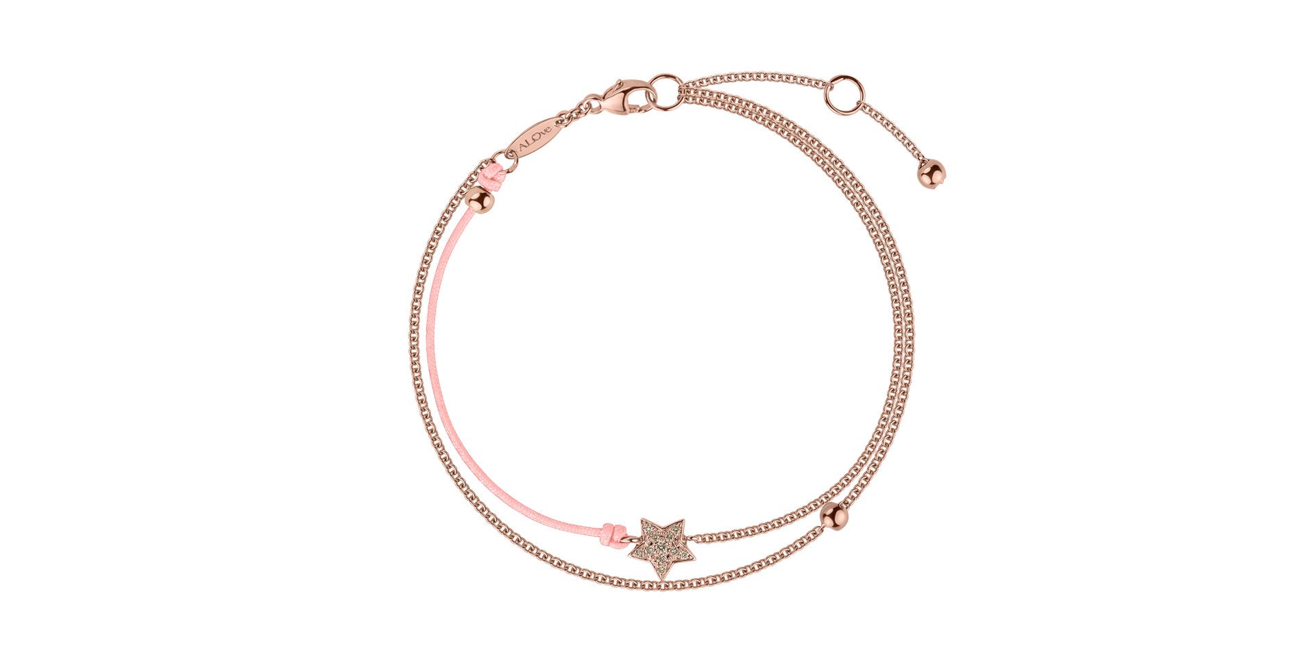 Diamantový náramok so šnúrkou Dream Message