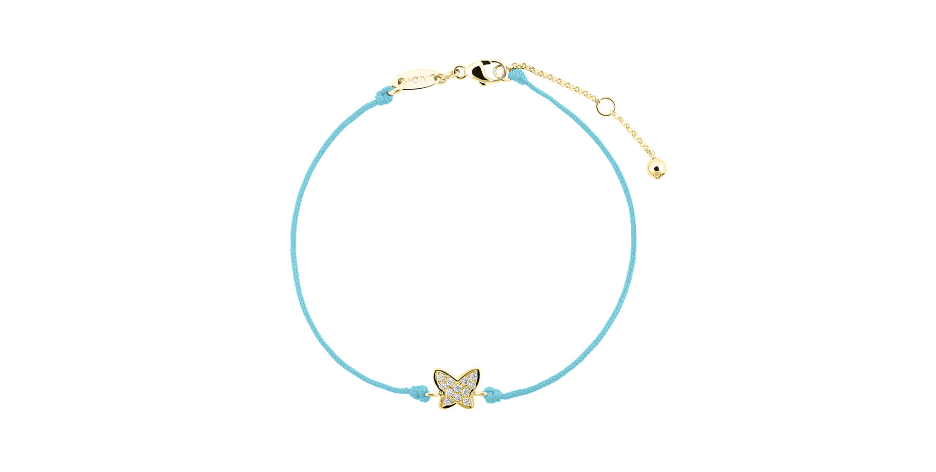 Briliantový náramok so šnúrkou Magic Butterfly