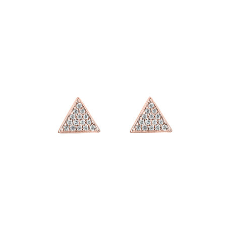 Náušnice s diamantmi Glossy Triangle