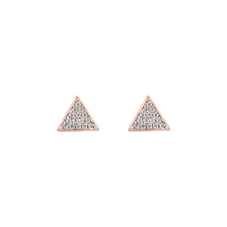 Náušnice s diamantmi Glossy Triangle