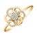 Prsteň s diamantmi Flower5