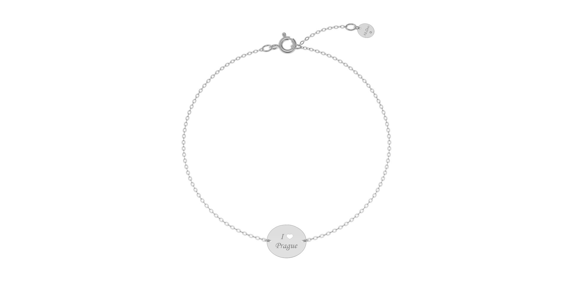 Náramok s diamantom I Love Prague