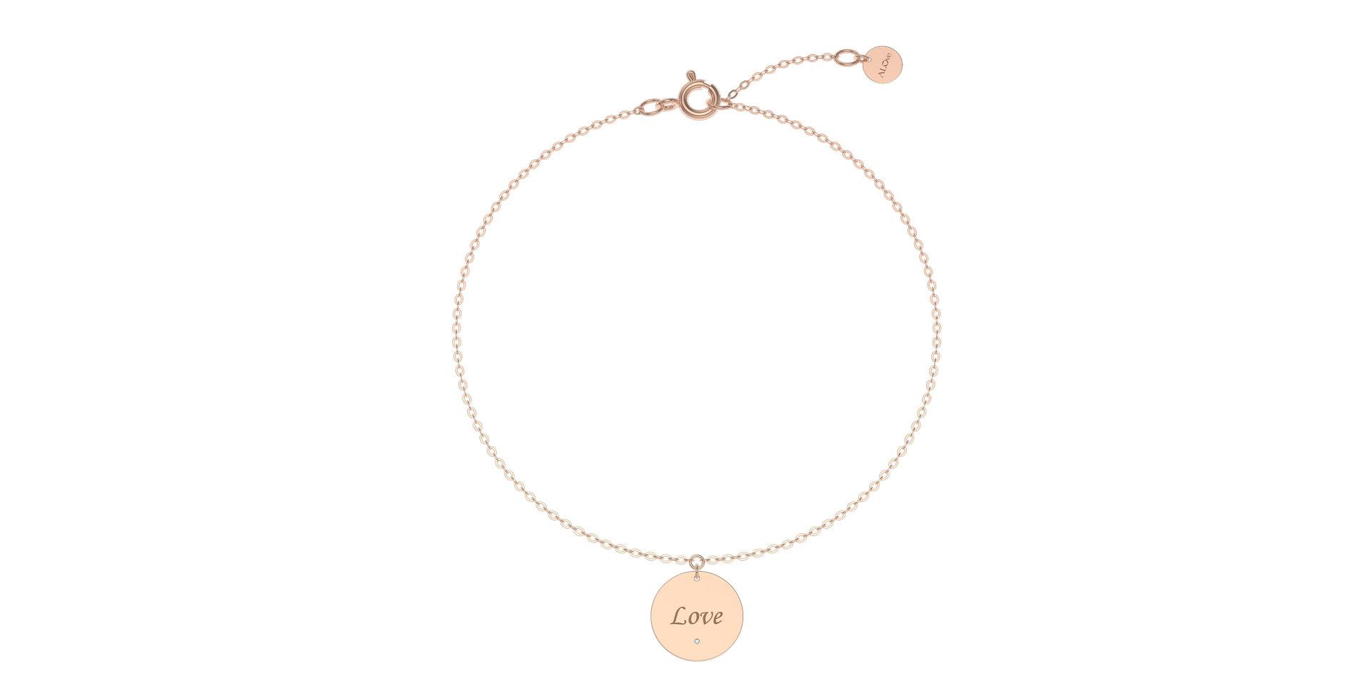 Náramok s diamantom Love