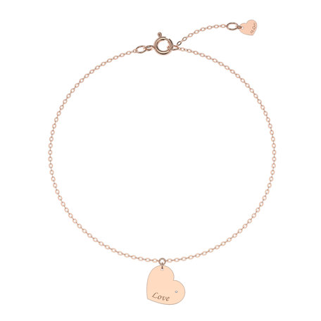 Náramok s diamantom Amour Heart