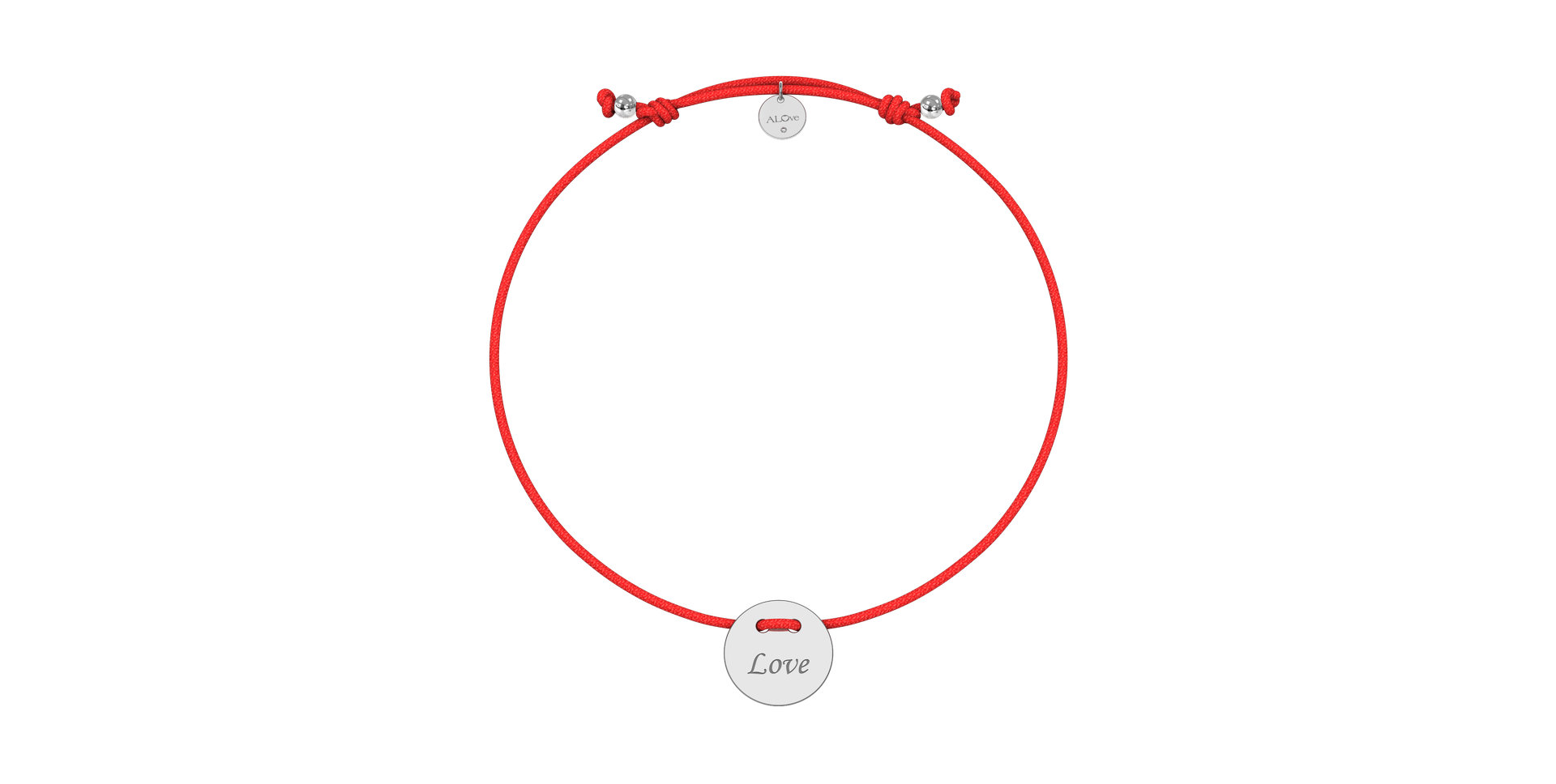 Diamantový náramok so šnúrkou Love