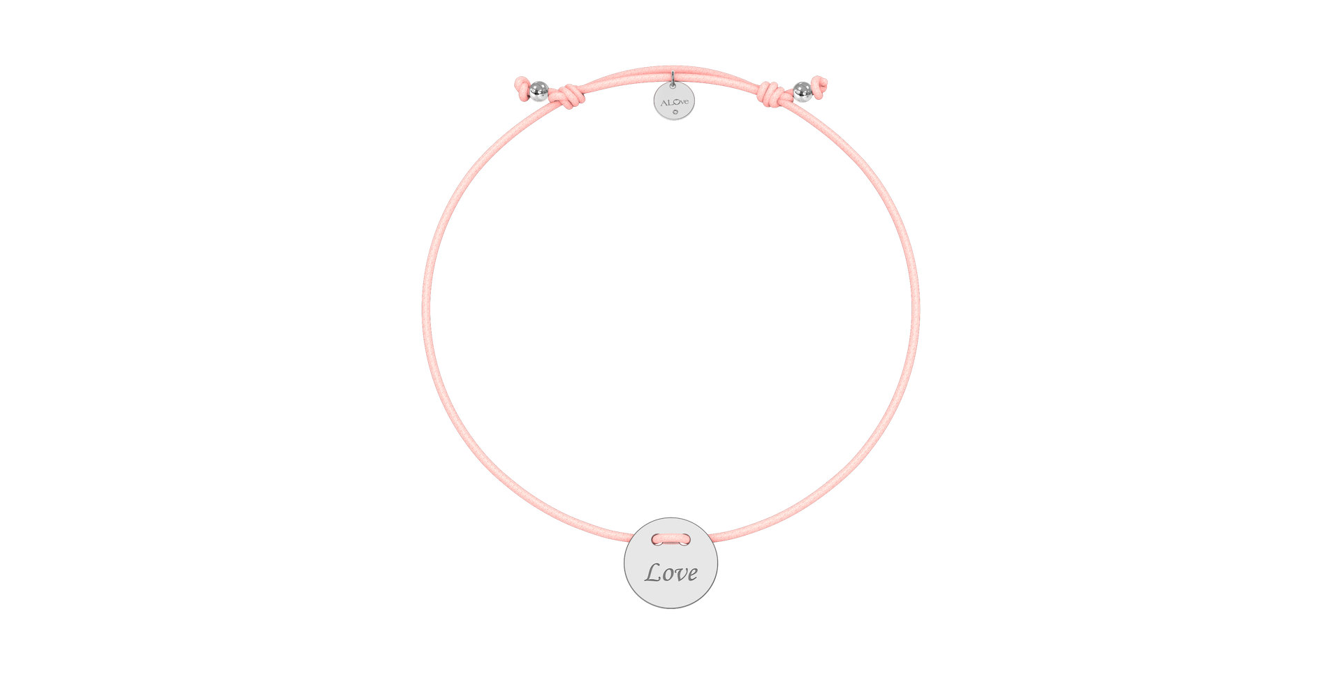 Diamantový náramok so šnúrkou Love