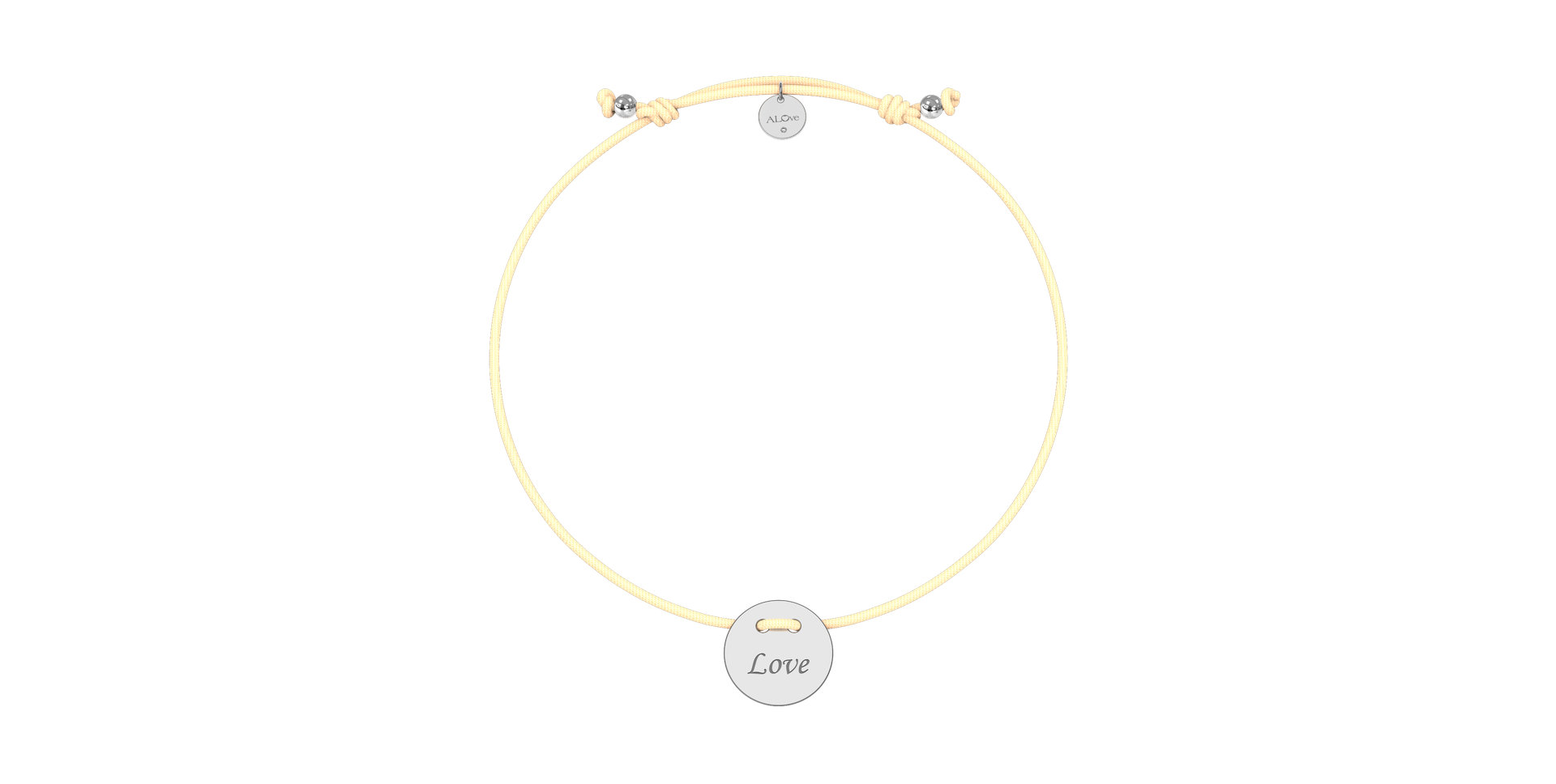 Diamantový náramok so šnúrkou Love