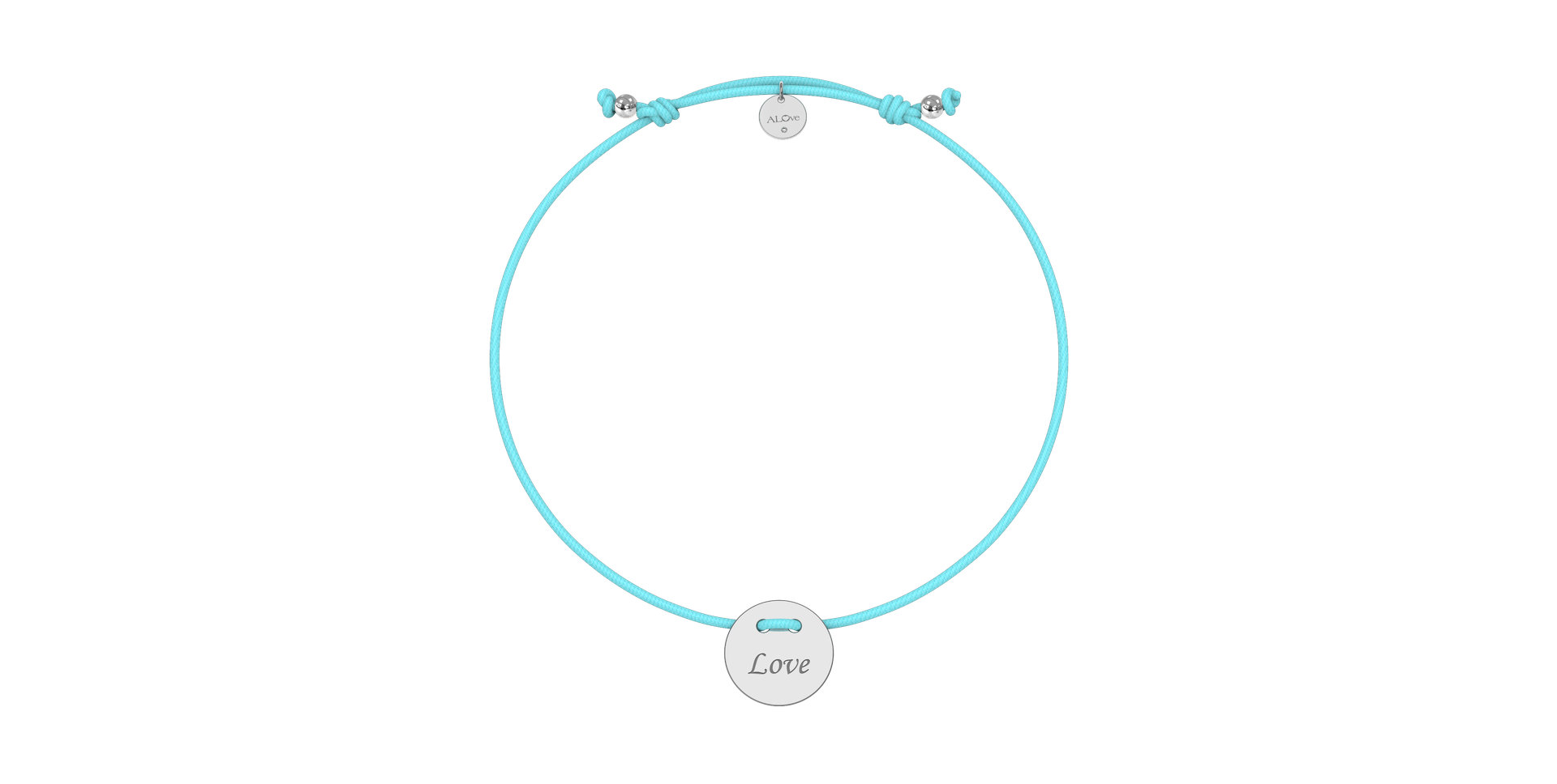 Diamantový náramok so šnúrkou Love