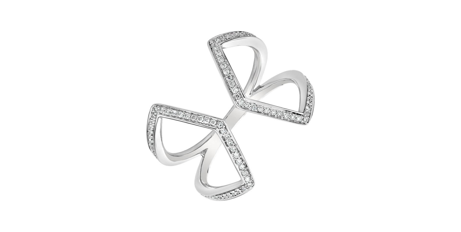 Prsteň s diamantmi Shiny Vanity