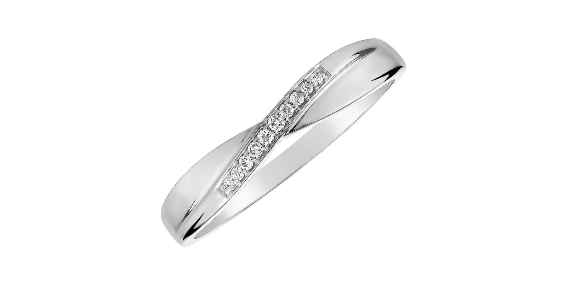 Prsteň s diamantmi Lovely Crossing