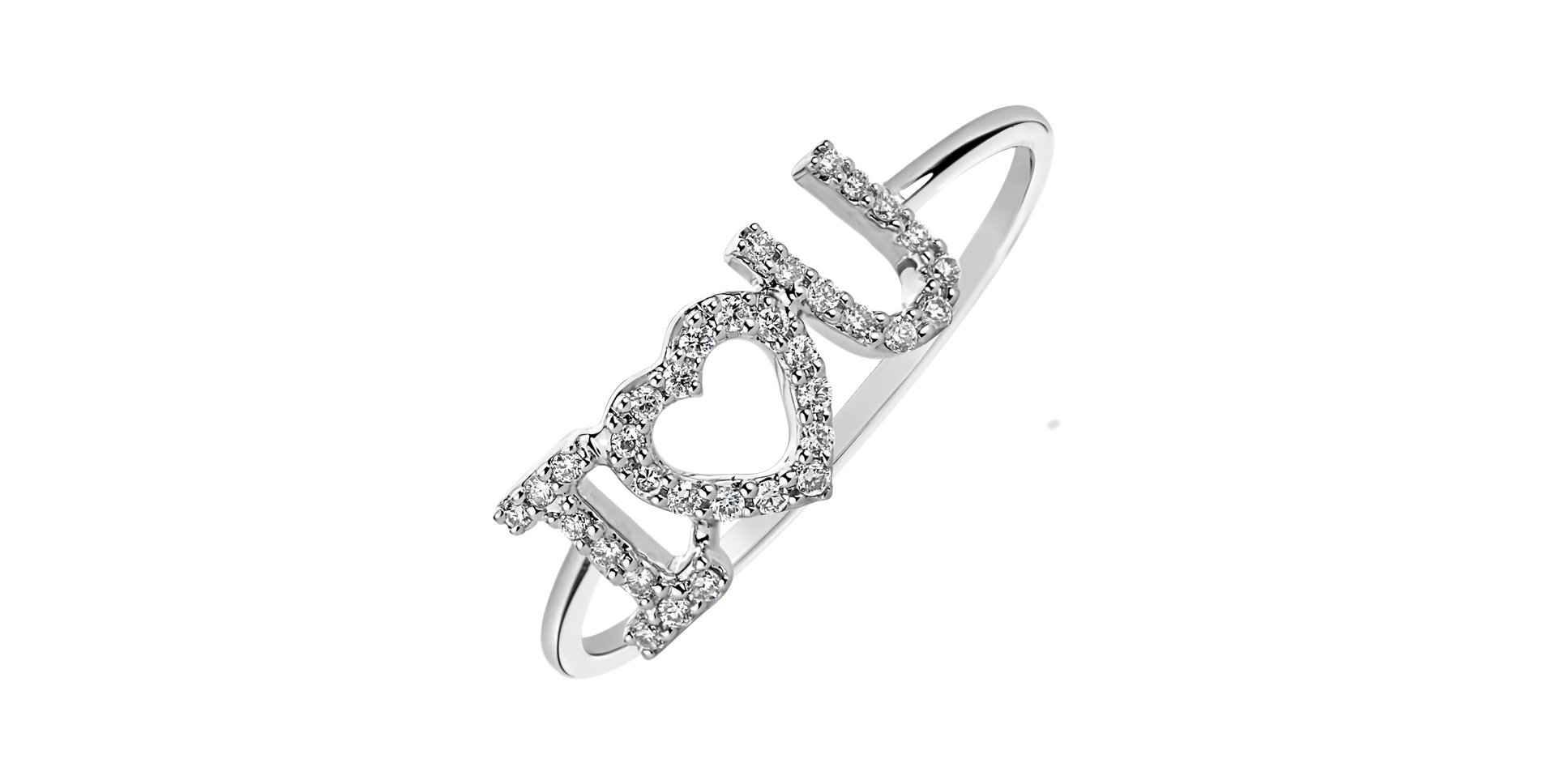 Prsteň s diamantmi I love you