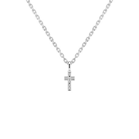 Prívesok s diamantmi Small Cross