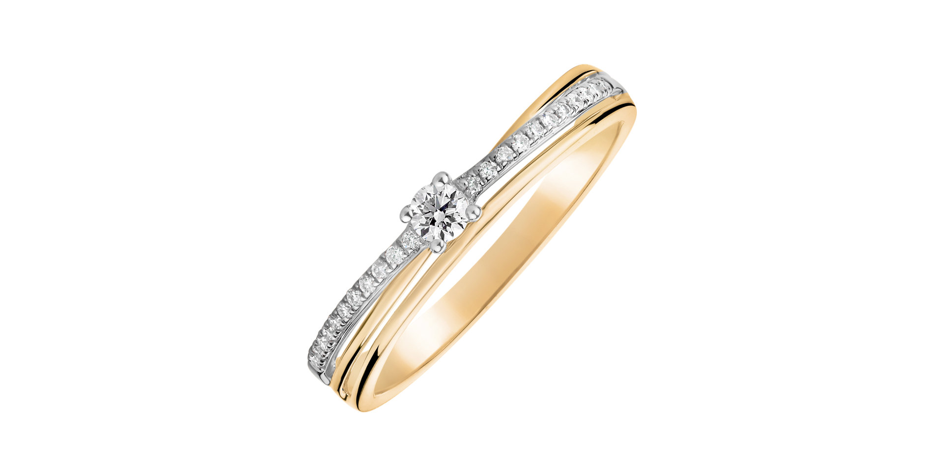 Prsteň s diamantmi Night Ray