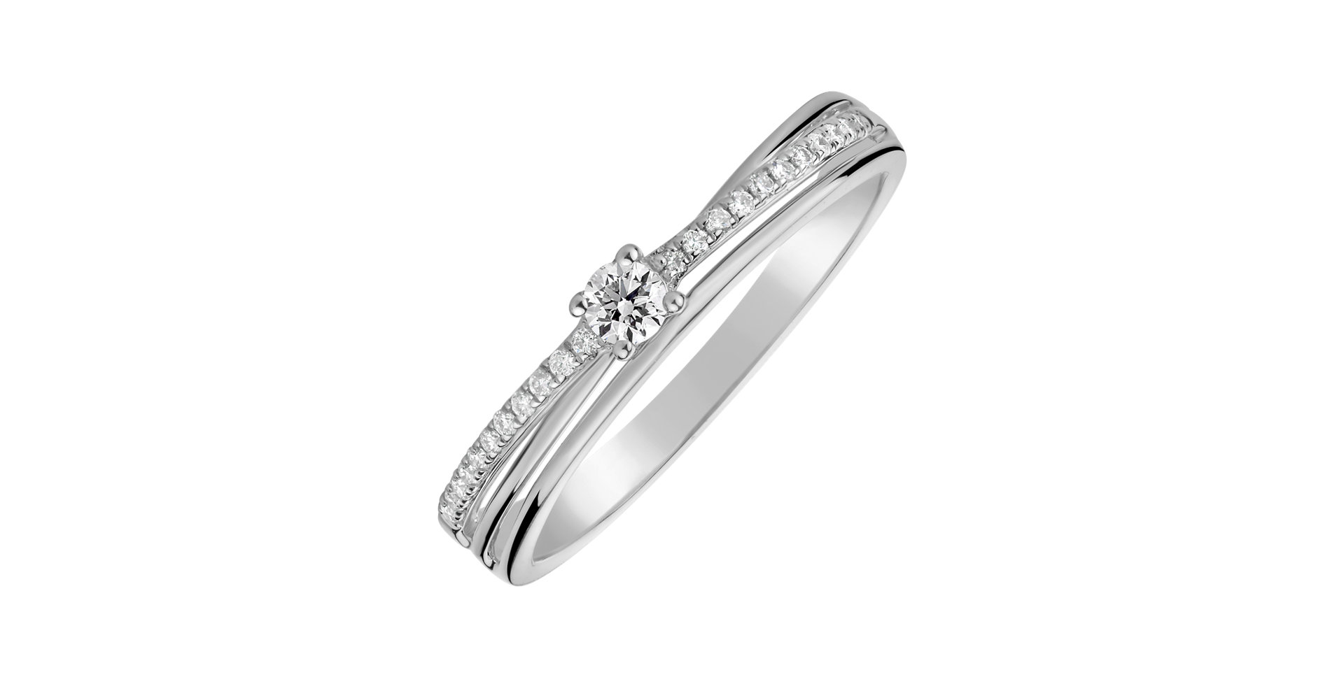 Prsteň s diamantmi Night Ray