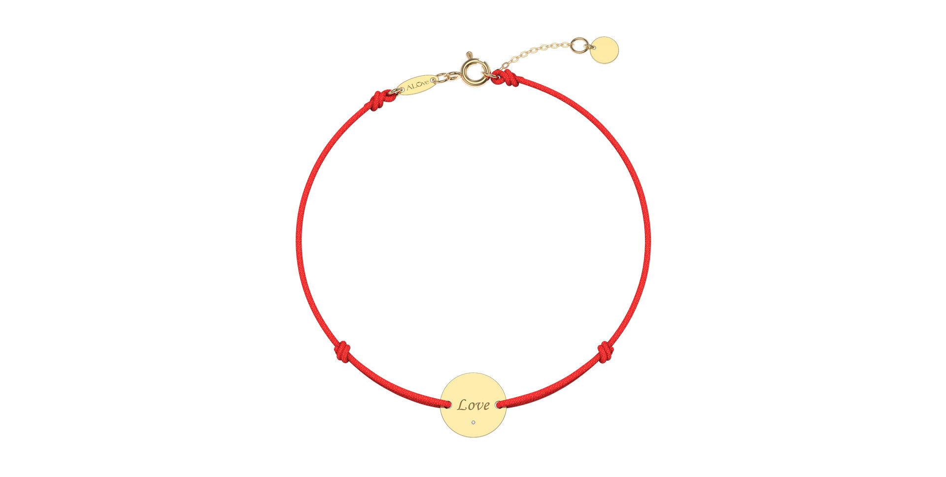 Diamantový náramok so šnúrkou Simple Love