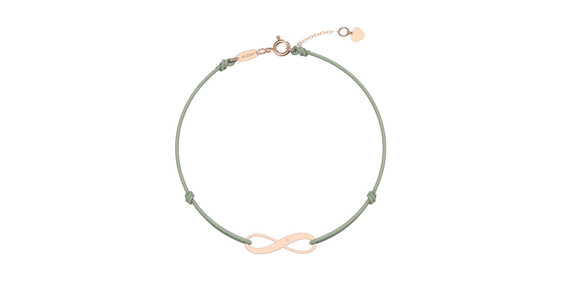 Diamantový náramok so šnúrkou Infinity