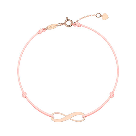 Diamantový náramok so šnúrkou Infinity