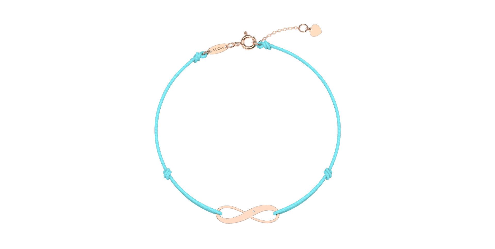 Diamantový náramok so šnúrkou Infinity