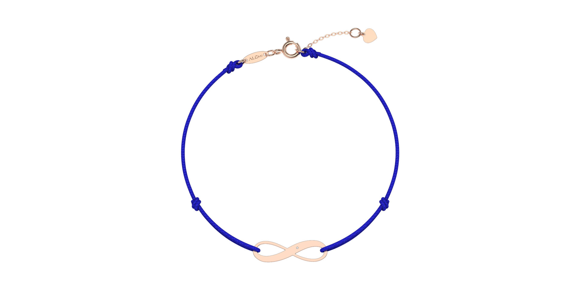 Diamantový náramok so šnúrkou Infinity