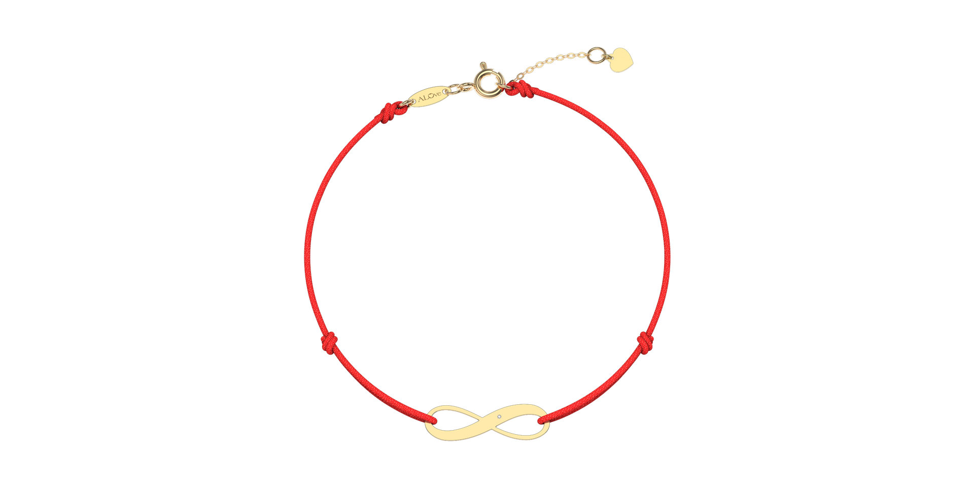 Diamantový náramok so šnúrkou Infinity