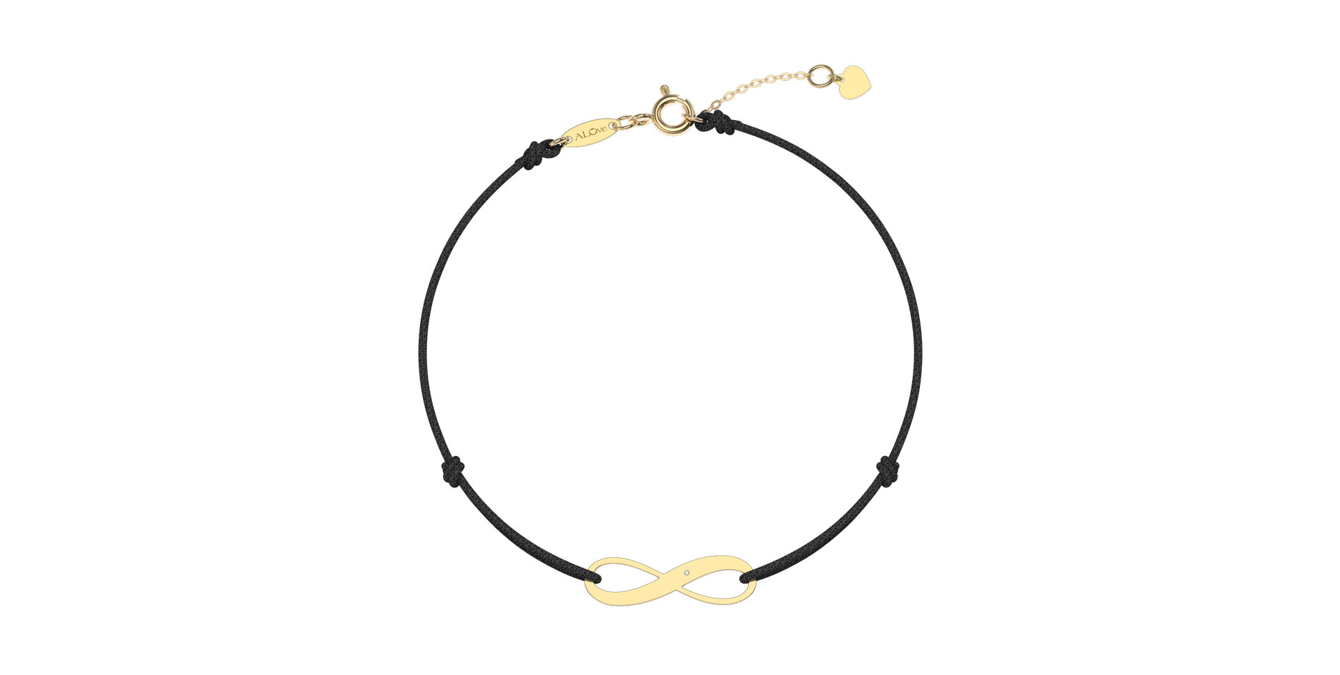 Diamantový náramok so šnúrkou Infinity