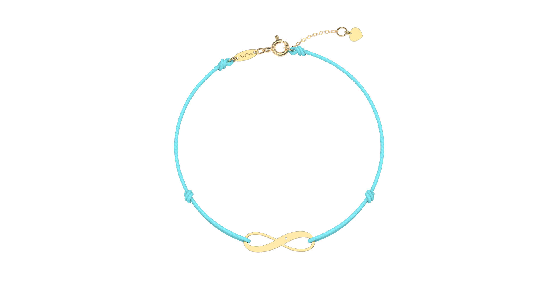 Diamantový náramok so šnúrkou Infinity