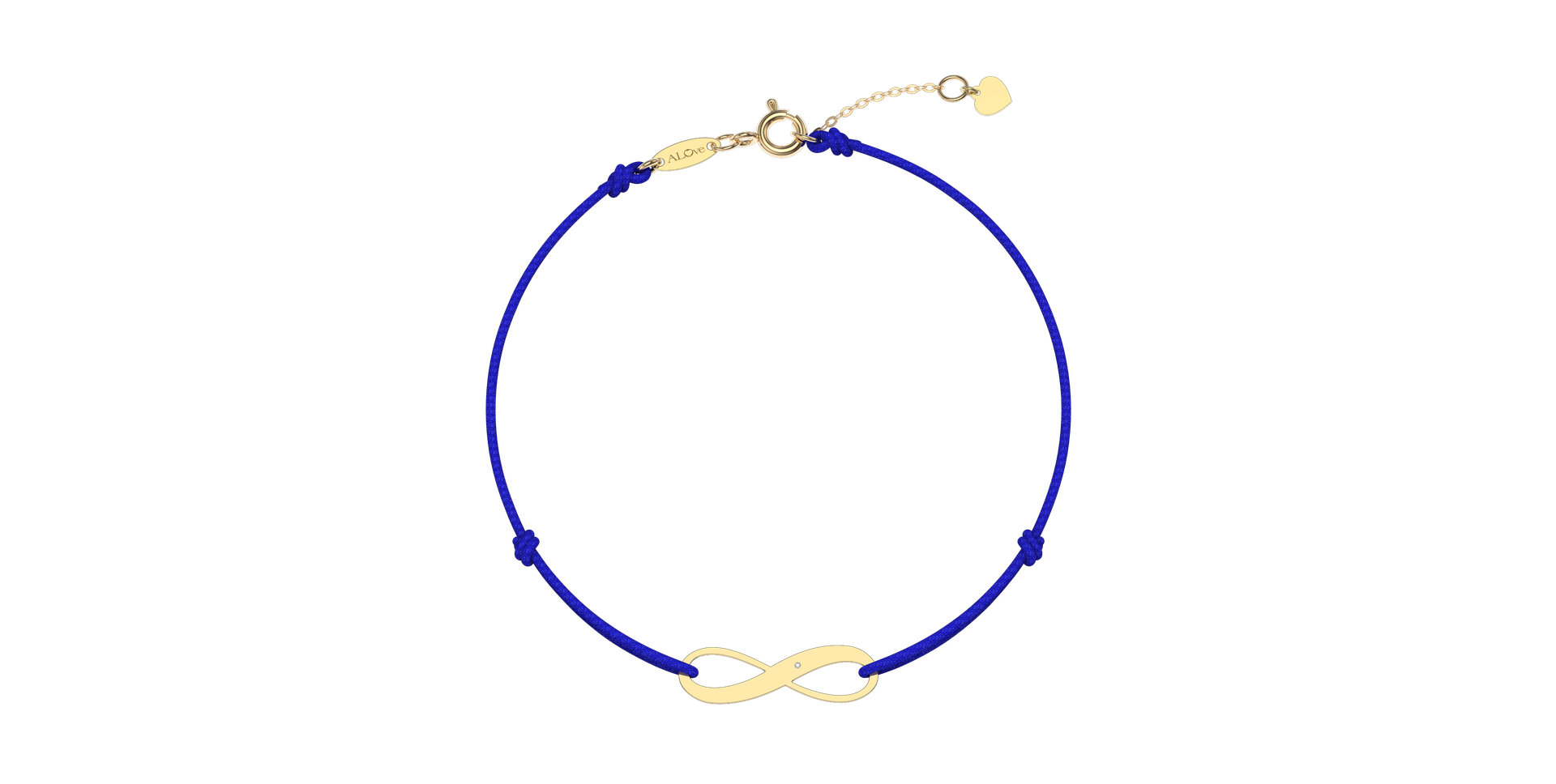 Diamantový náramok so šnúrkou Infinity