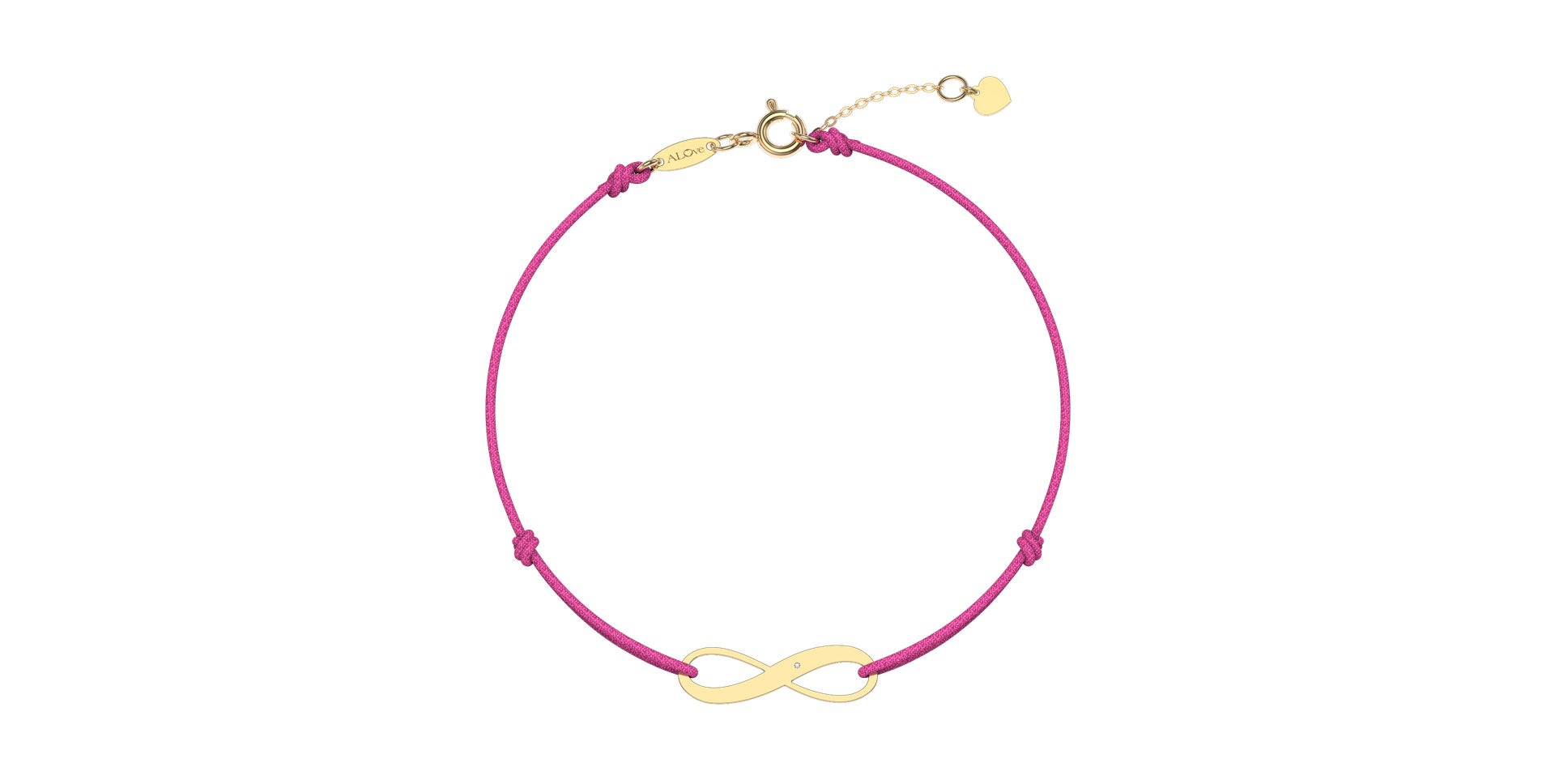 Diamantový náramok so šnúrkou Infinity