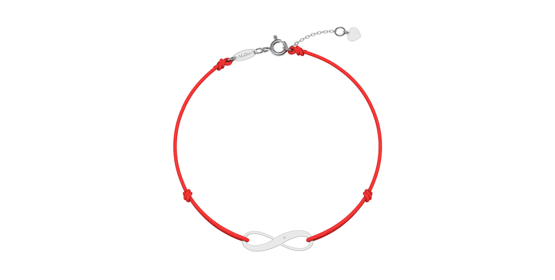 Diamantový náramok so šnúrkou Infinity