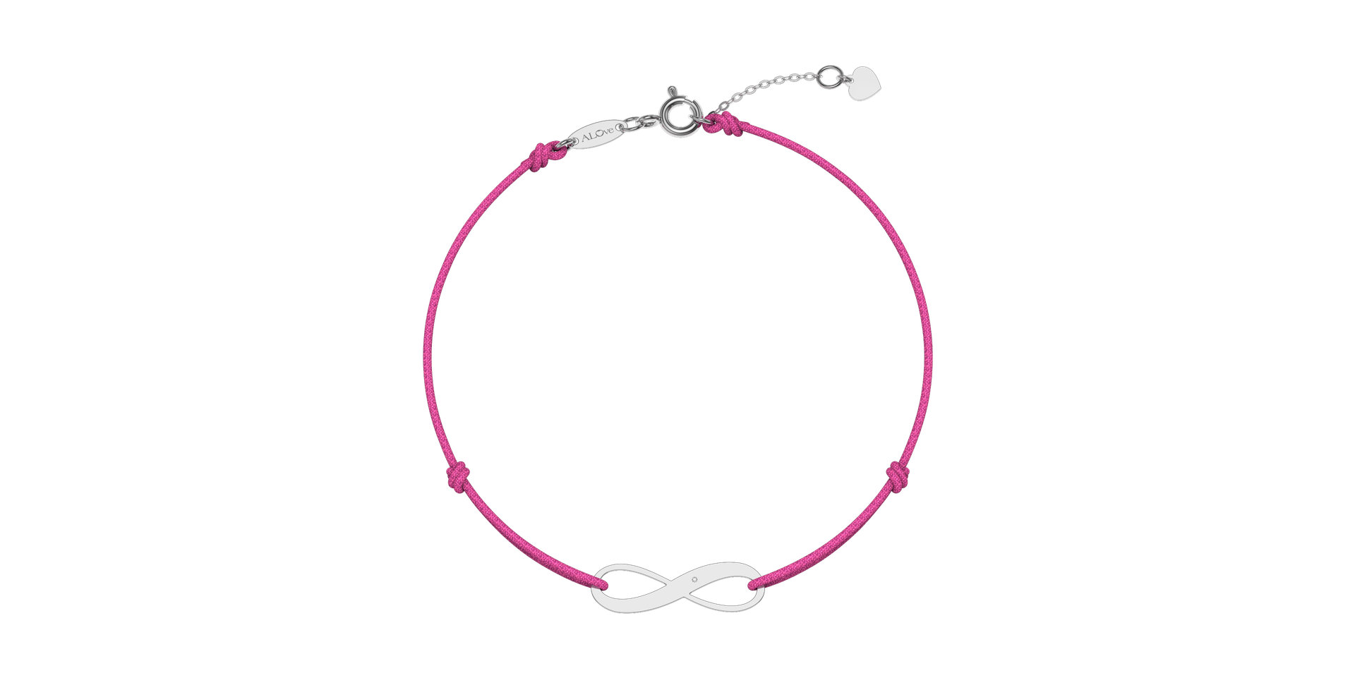 Diamantový náramok so šnúrkou Infinity