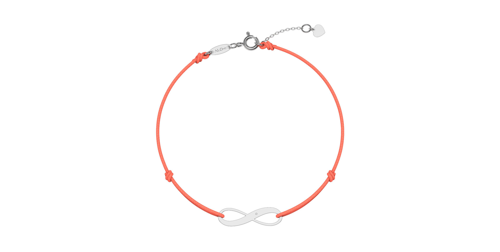 Diamantový náramok so šnúrkou Infinity