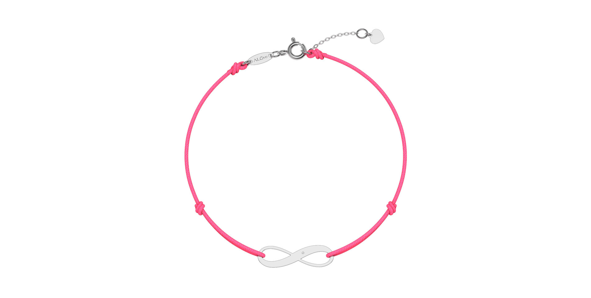 Diamantový náramok so šnúrkou Infinity