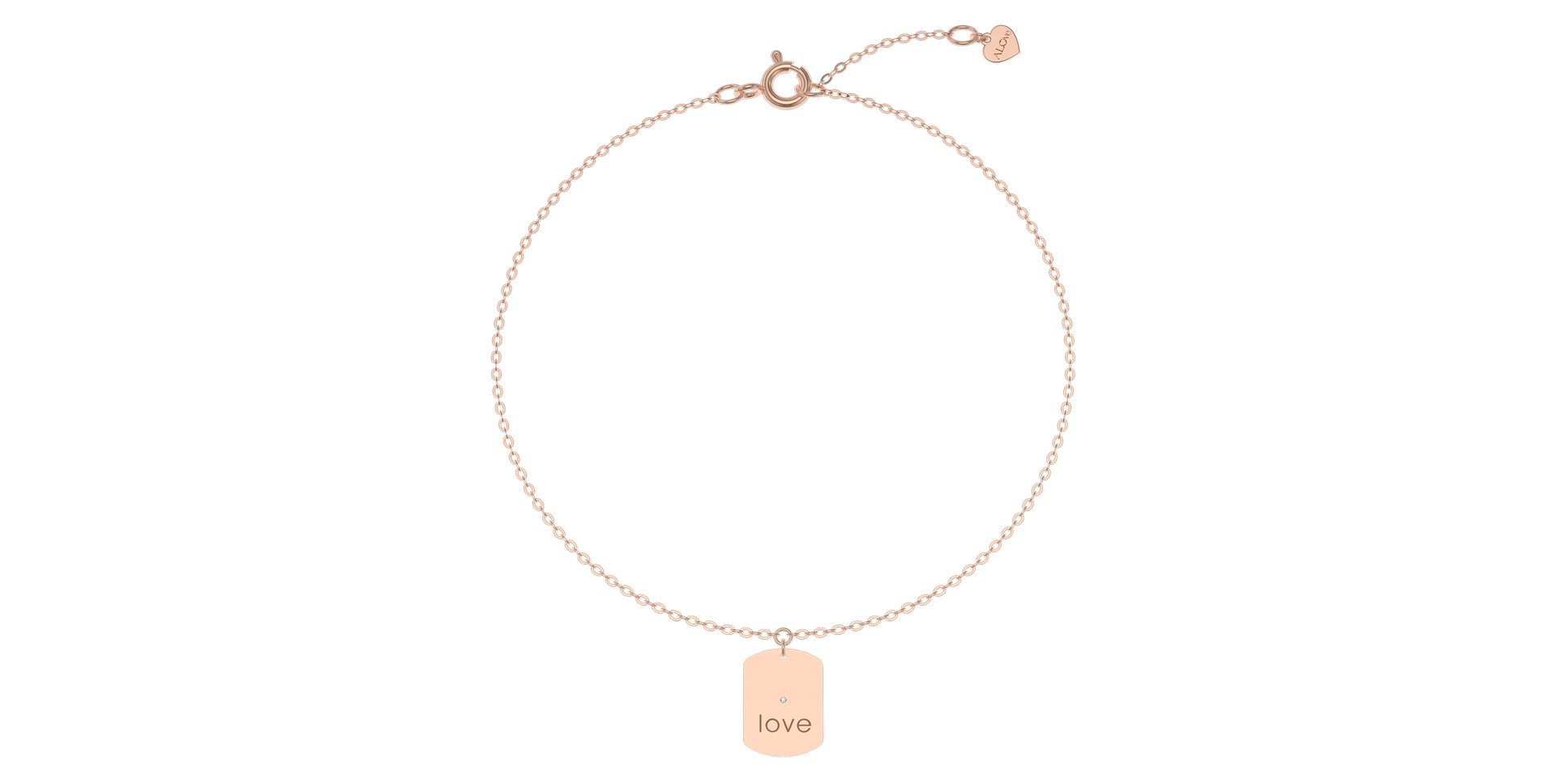 Náramok s diamantom Love