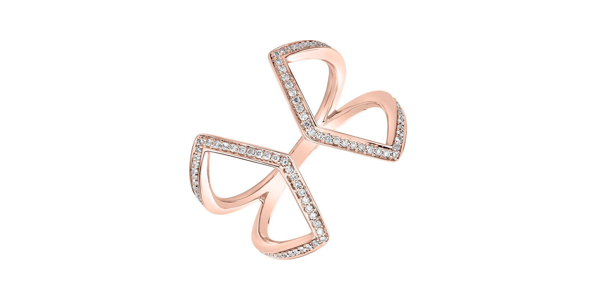 Prsteň s diamantmi Shiny Vanity