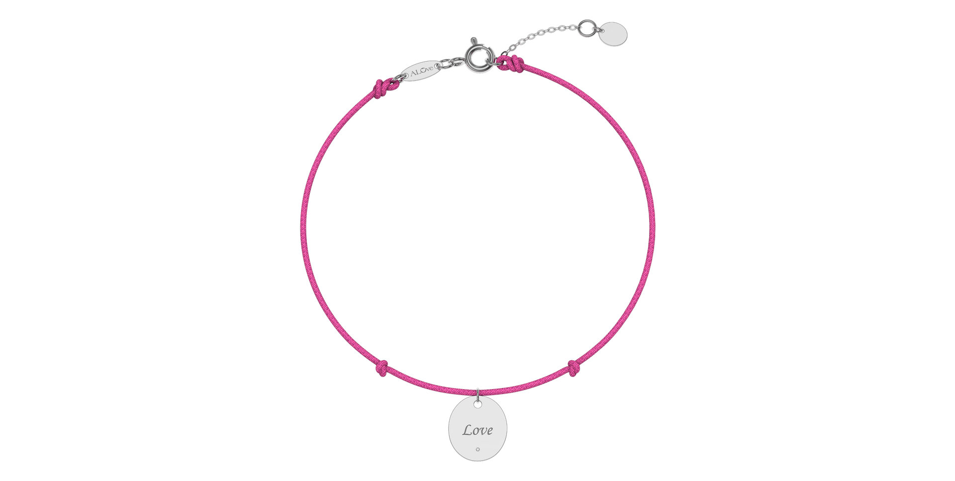 Diamantový náramok so šnúrkou Secret Love