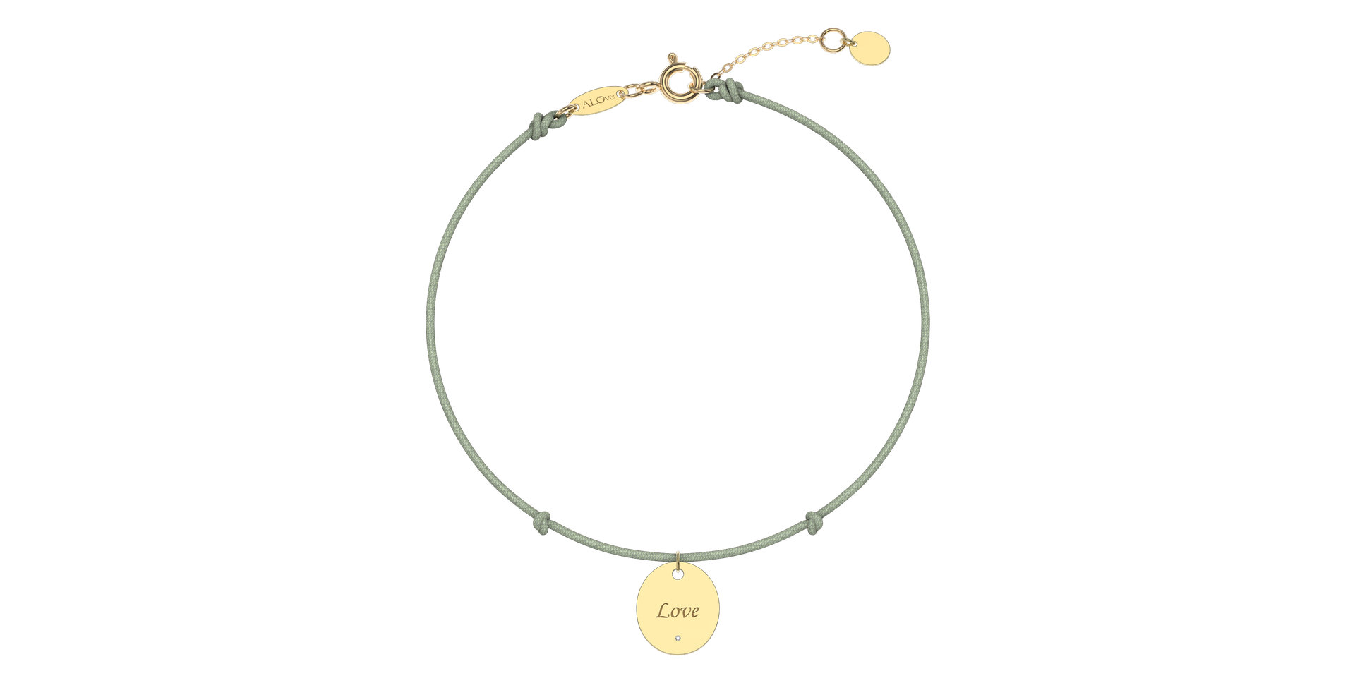 Diamantový náramok so šnúrkou Secret Love