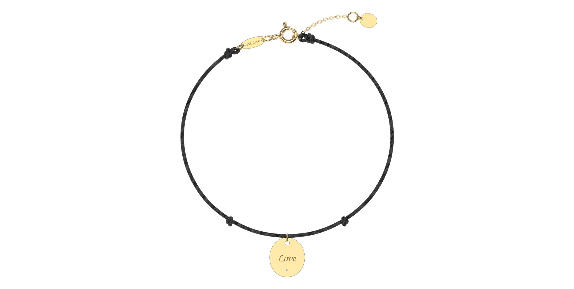 Diamantový náramok so šnúrkou Secret Love